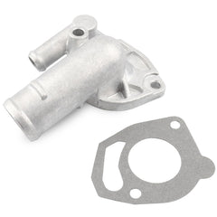 Allmotorparts thermostat housing replacement close-up for Dodge 2.5L engine with precise fit.
