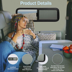 AlloTemlass privacy glass bunk window reduces glare and blocks UV rays.