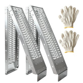 Alloy Steel Motorcycle Ramp, extended length for easy loading of bikes.