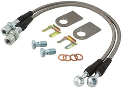 Allstar Performance ALL42032 stainless brake hose kit for GM metric brakes, DOT approved, ready for install.
