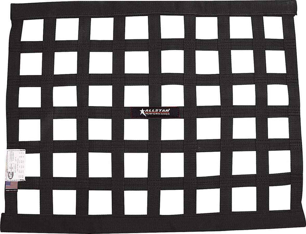Allstar Performance border-style window net 18x24 for durable safety in full-bodied race cars.
