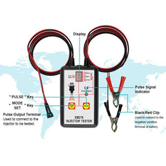 Allsun EM276SET works with any fuel pressure tester for diagnostics