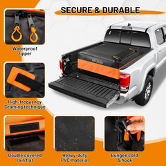 AlltoAuto dual-layer zipper flap seals against moisture during trips