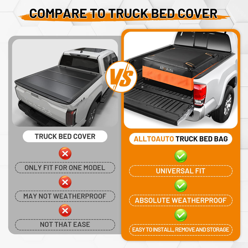 AlltoAuto truck bed storage keeps cabin clutter-free on camping trips