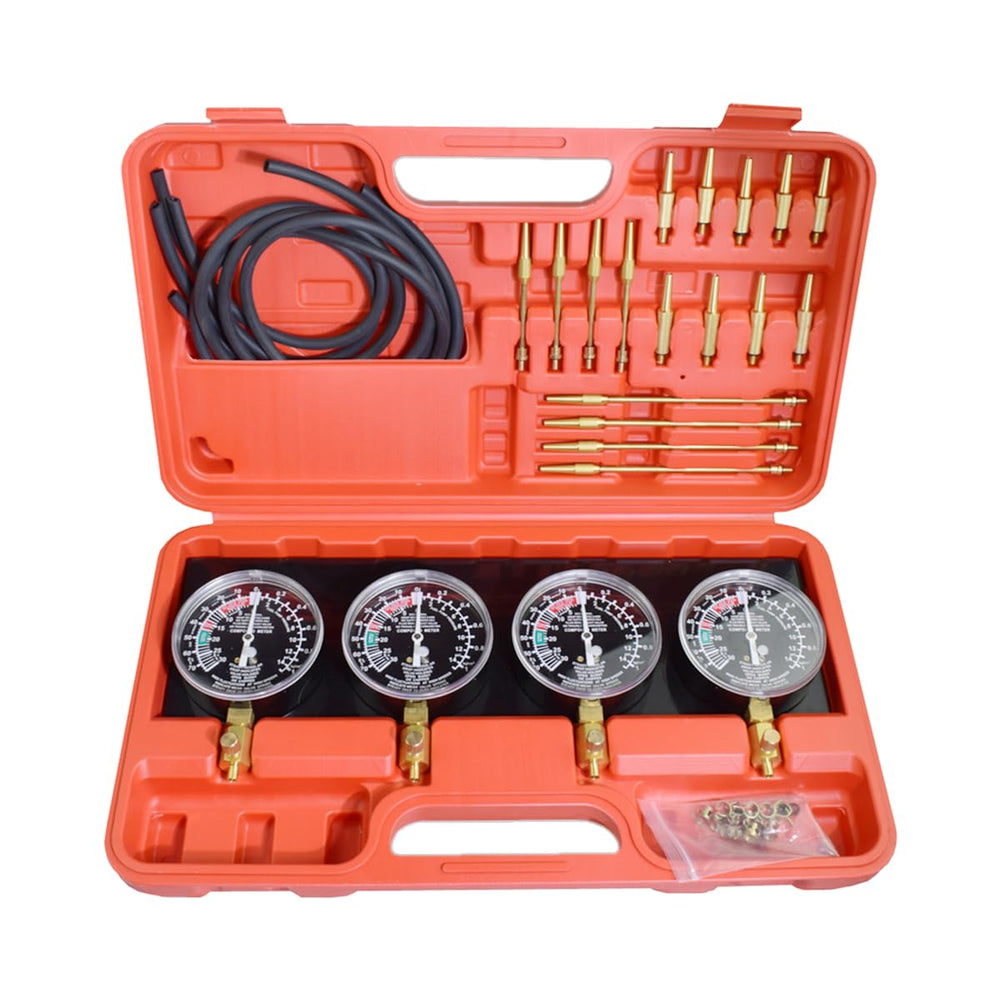 Alltooetools universal vacuum carburetor gauges shown for multi-carb tuning