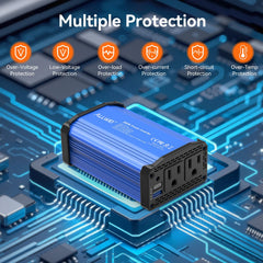 ALLWEI 300W car inverter USB-A port suitable for quick phone charging