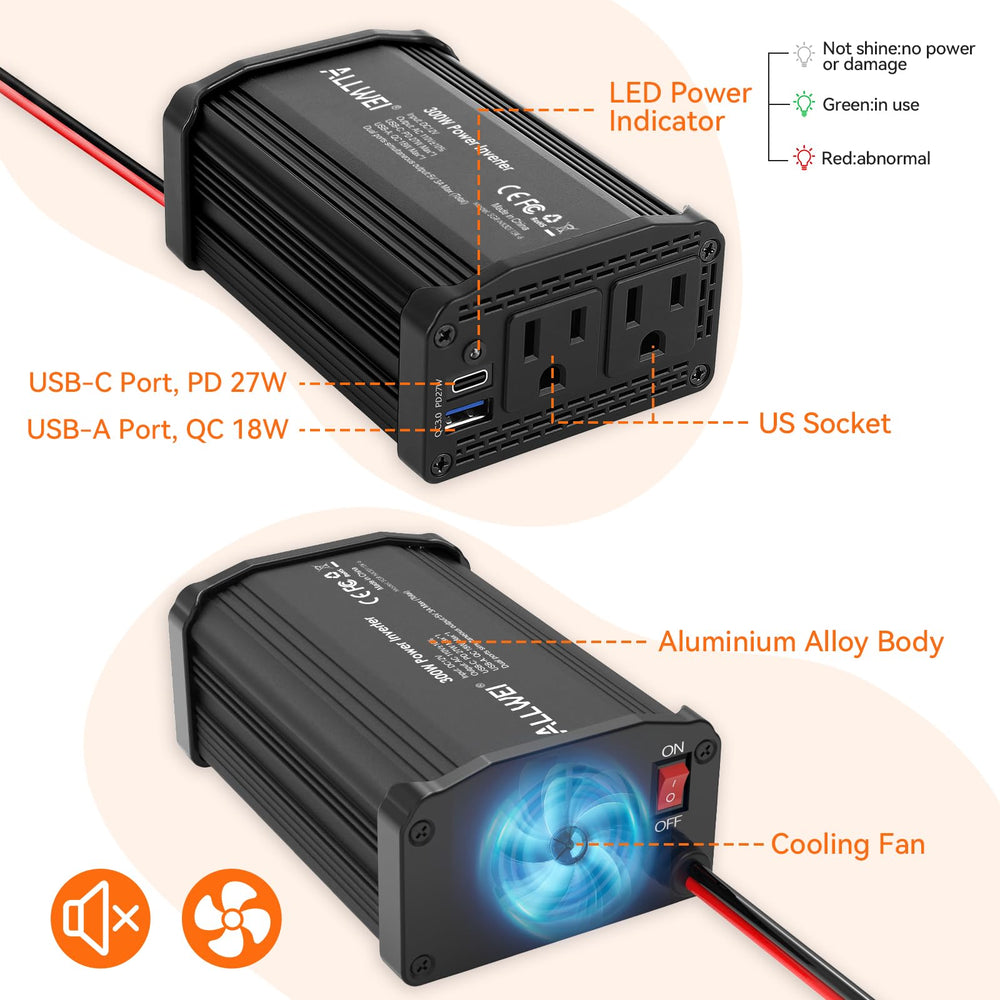 ALLWEI USB-A 18W port close-up for quick power boosts
