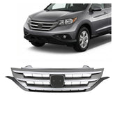 ALMULOO front grille for Honda CR-V 2012-2014 with chrome finish enhances exterior style.