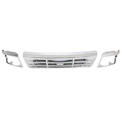 ALMULOO headlight bezel in silver highlights headlights and adds protection