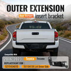 ALMULOO Tacoma 2016-2023 left rear bumper extension bracket, precise alignment.