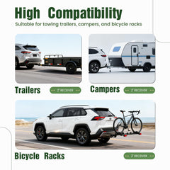 ALMULOO tow hitch enables bike racks and campers setups on RAV4.