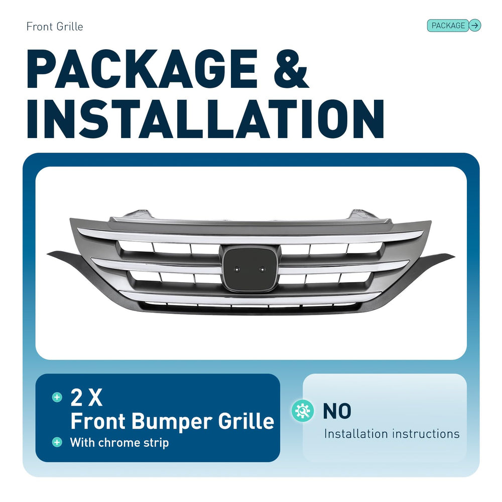 ALMULOO vehicle front fascia grille close-up shows chrome trim integration.