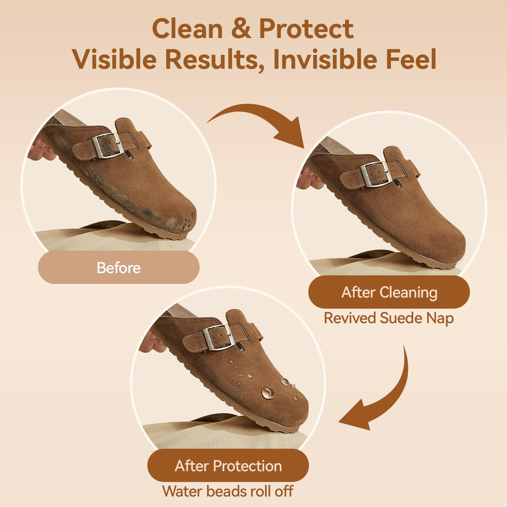 Alofoyo soft-foaming cleaner loosens dirt on suede.
