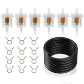 AloneGoer universal quarter-inch fuel filter ready for inline motorcycle installation.