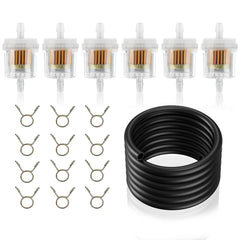 AloneGoer universal quarter-inch fuel filter ready for inline motorcycle installation.