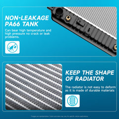 AlpaSpare aluminum radiator mounting points align with OEM layout