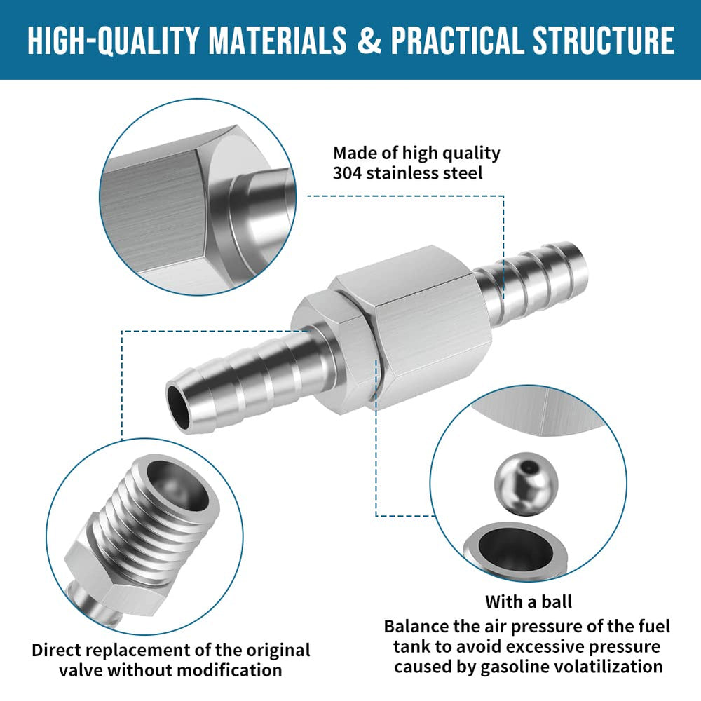 Alpha Rider KRX 1000 rollover vent valve close-up, high-strength stainless steel construction.