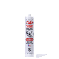 Alphathane sealant provides strong adhesion to wood, metal, and glass.