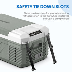 Alpicool 16 Qt compact design suited for road trips, RVs, and trucks.