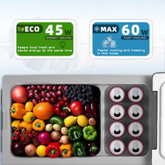 Alpicool CF55 LCD display and LED light enable precise operation.