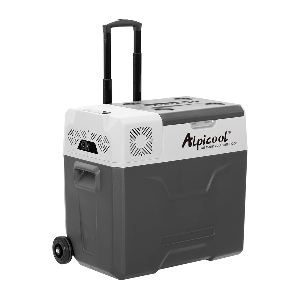 Alpicool CX30 front view shows compact design ideal for vehicles.