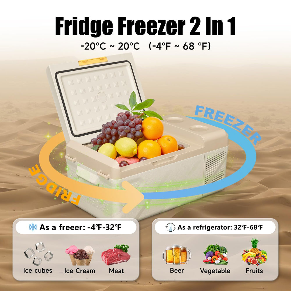 Alpicool KM15 in outdoor camping setup, reliable cooling on the go