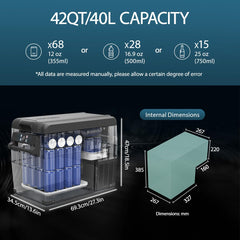 Alpicool NCF45 digital control panel with precise temperature tuning.
