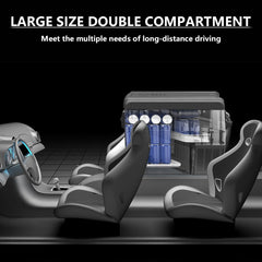 Alpicool NCF45 in-car use demonstrates 12V compatibility.