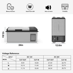 Alpicool Y15E lid open revealing spacious interior for beverages