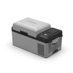 Alpicool Y19E portable fridge displaying 21-quart capacity ideal for road trips
