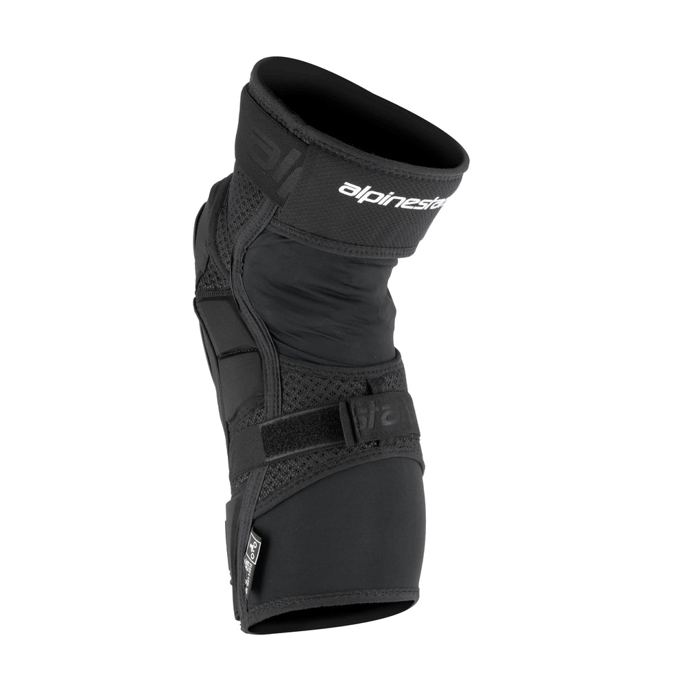 Alpinestars Bionic Pro Plasma knee protector strap detail showing secure, breathable fit.