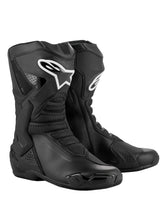 Alpinestars SMX-6 V3 boot side view highlights lightweight microfiber and protective ankle brace.