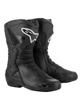 Alpinestars SMX-6 v3 vented boots front view with airflow perforations for cooling