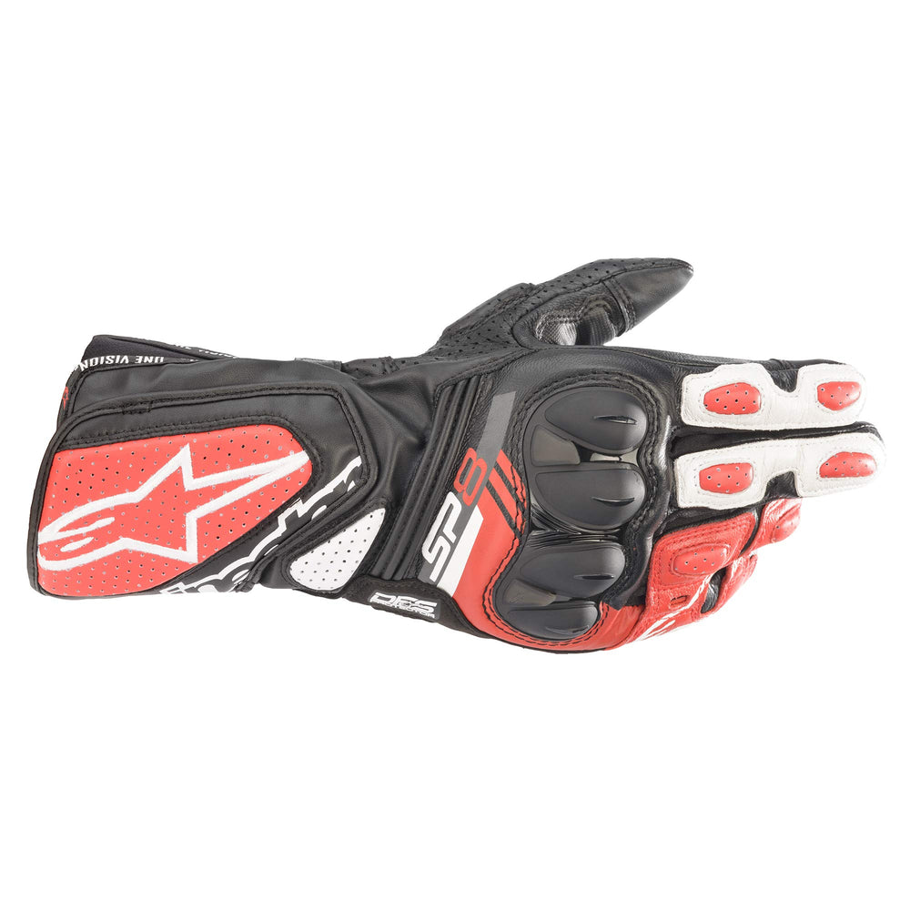 Alpinestars SP-8 V3 gloves with full-gauntlet leather, 3XL size, ideal for sport riding and track days
