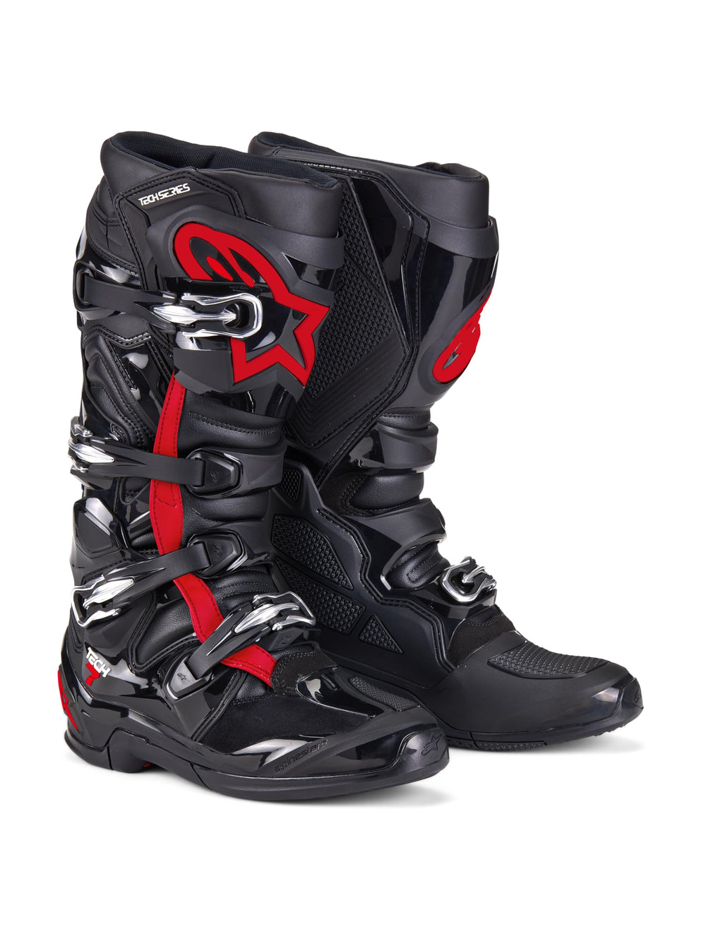 Alpinestars Tech 7 boots — toe protection in abrasion zone for durability.