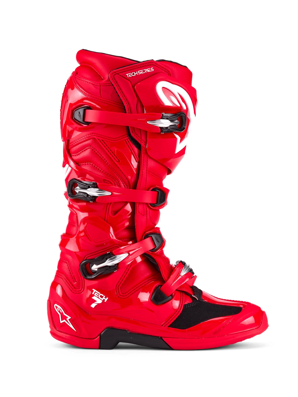 Alpinestars Tech 7 boots with TPU lower shell protecting shifter area for precise shifting control