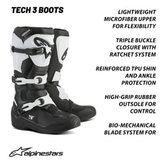 Alpinestars Tech 3 boot memory-lock closure ensures quick fit