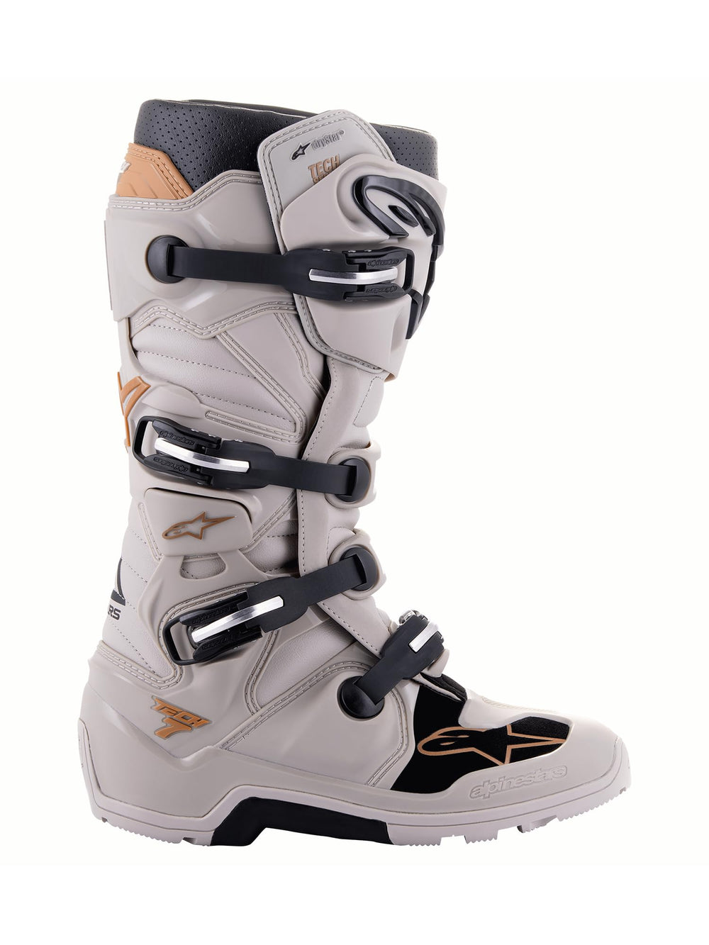 Alpinestars Tech 7 Enduro boot front view highlighting protective silhouette for riding