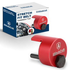 AltitudeCraft Stretch Fit Tool for belt-removal shown in use, enabling quick, clean belt service.