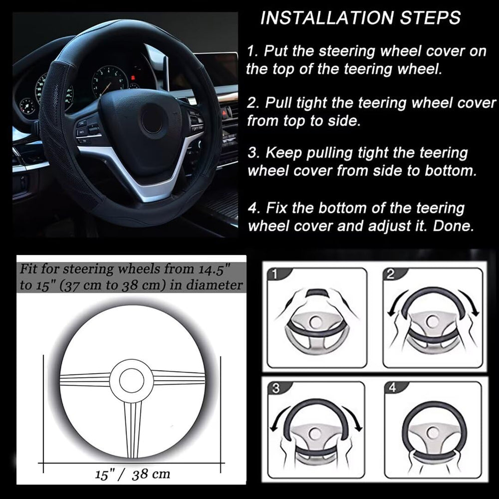 ALUSBELL anti-slip grip design helps maintain steering precision