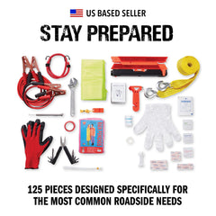 Always Prepared light sticks provide clear signaling for roadside visibility.