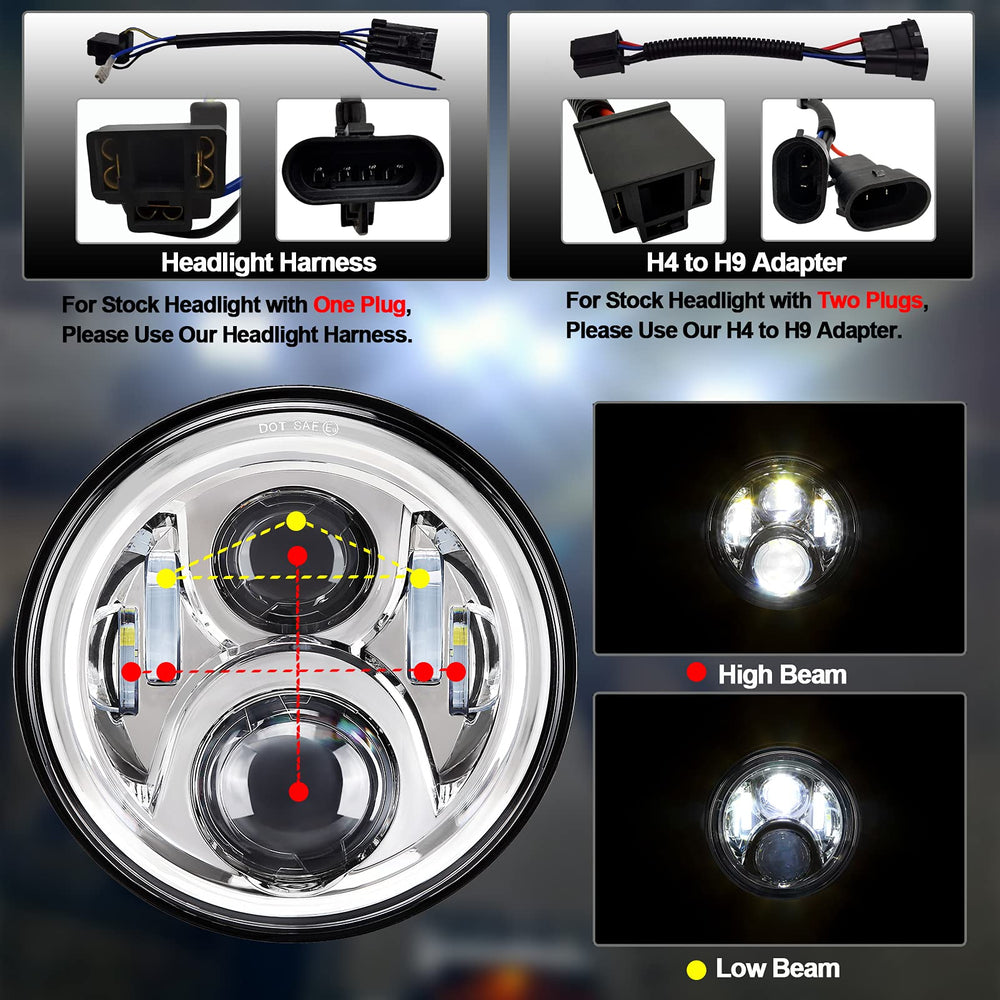 AlyoNed 4.5-inch LED fog lights widen front visibility for night rides.