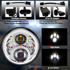 AlyoNed 4.5-inch LED fog lights widen front visibility for night rides.