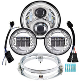 AlyoNed 7-inch LED headlight clearly improves night visibility for motorcycles.