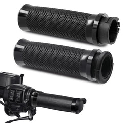 Amazicha 1inch handlebar grips left for Harley with durable CNC aluminum body.