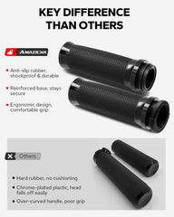 Amazicha 1inch handlebar grips right view enhances grip stability.