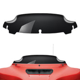 Amazicha black 4.5-inch wave windshield front view improves highway visibility and wind management