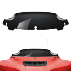Amazicha black 4.5-inch wave windshield front view improves highway visibility and wind management