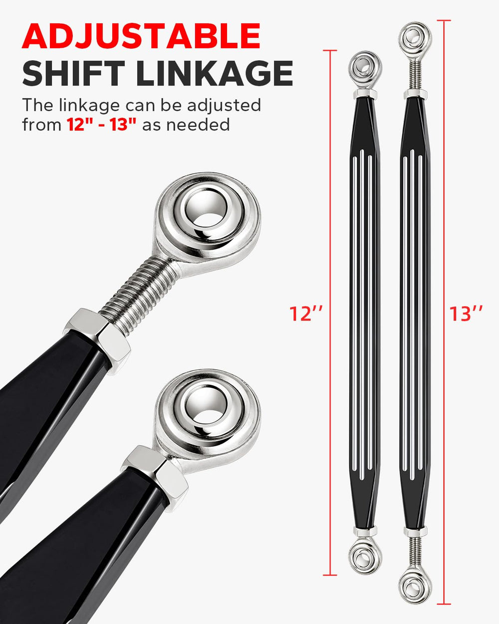 Amazicha shift linkage kit includes lever cover and decorative nuts for a finished look.
