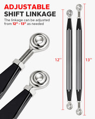 Amazicha shift linkage kit includes lever cover and decorative nuts for a finished look.